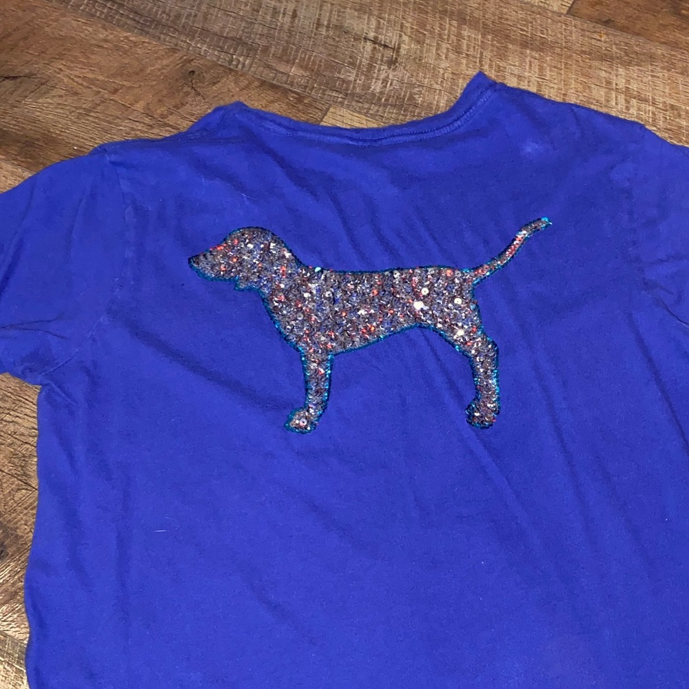 PINK shirt with sequin dog size XS